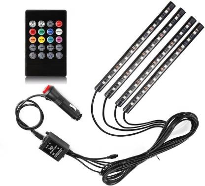 Benzi Ambientale 12LED Auto 8 Culori Telecomanda 